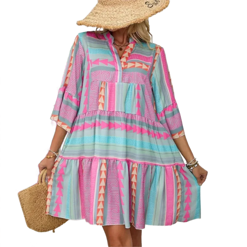 Amar™ Gili - שמלת וי קז'ואל לנשים