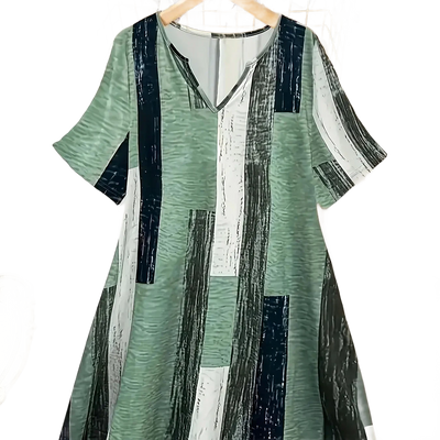 Amar™ Yaara - שמלה מפוספסת עם מחשוף V