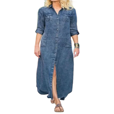 Amar Ronit - שמלת ג'ינס אלגנטית מחמיאה