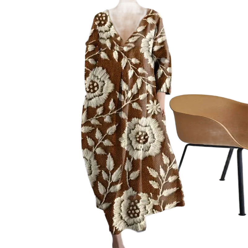 Amar™ Simcha - שמלת הדפס רחבה