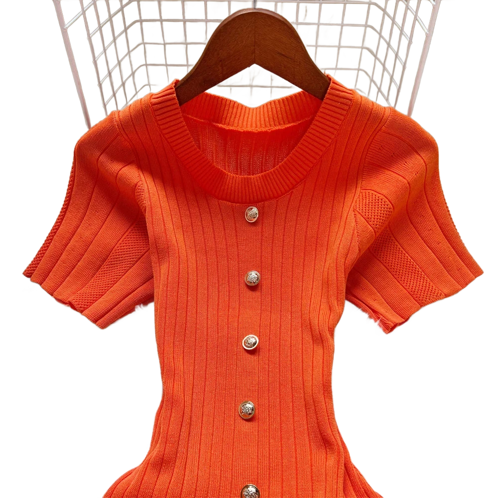 Amar™ Malka - שמלת קיץ סרוגה אלגנטית