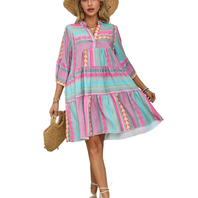 Amar™ Gili - שמלת וי קז'ואל לנשים