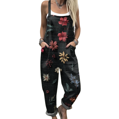 Amar Ronit - אוברול וינטג' פרחוני משוחרר