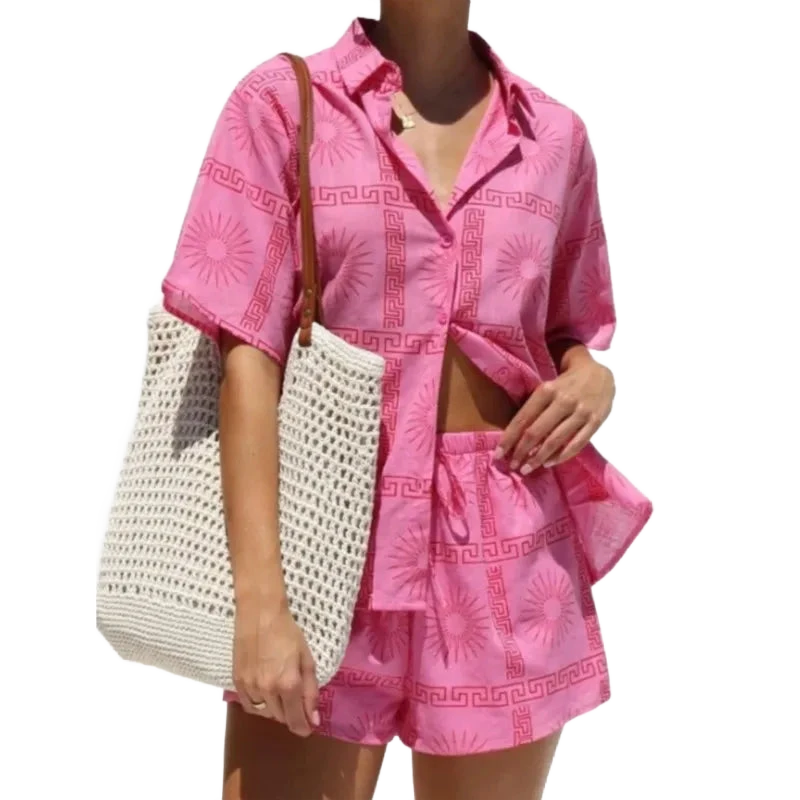 Amar™ Ayala - סט חולצה ומכנסיים מודפס