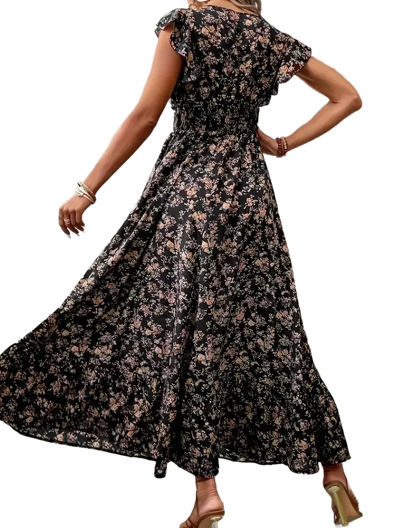 Amar™ Ayala - שמלת קיץ אלגנטית בפרינט פרחוני