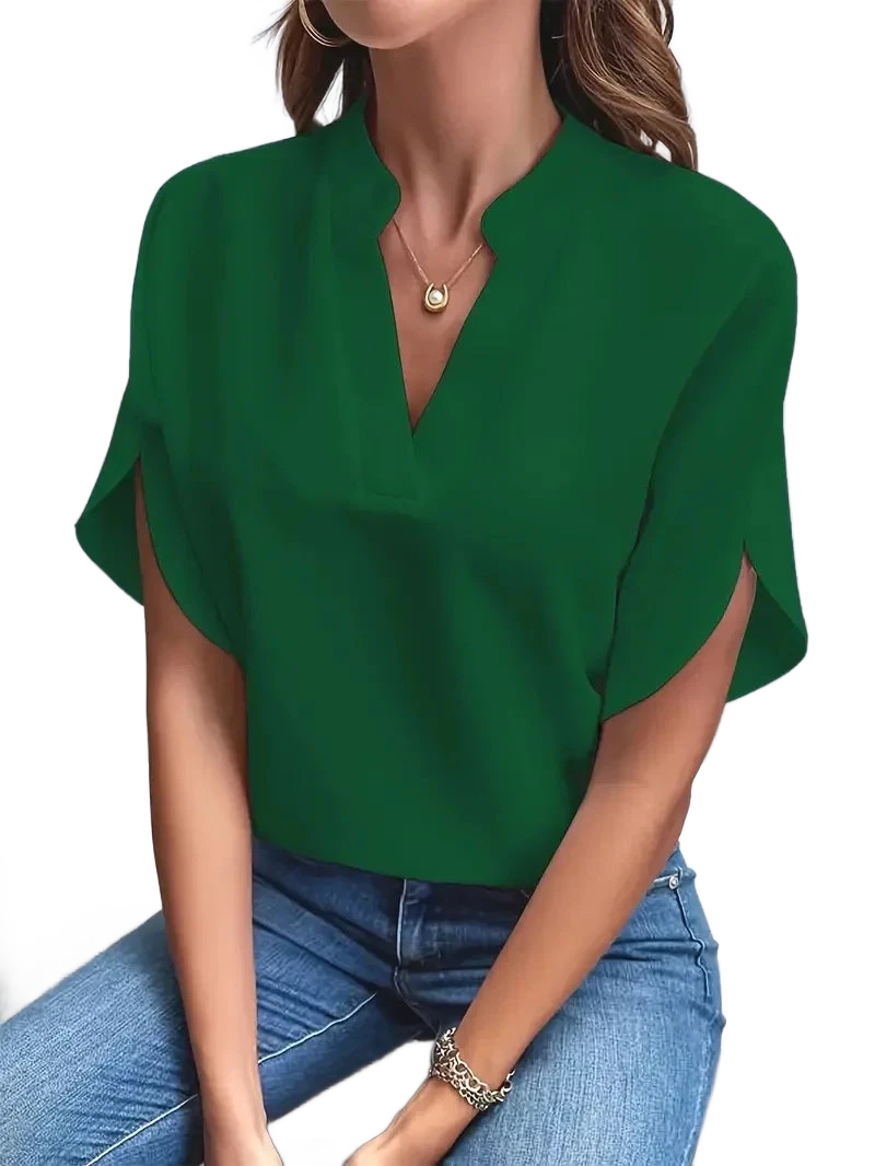 Amar™ Rotem - חולצת וי מחמיאה ומשוחררת