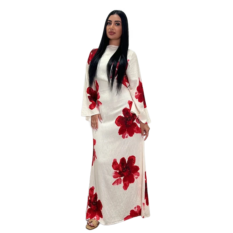 Amar Ora - שמלה ארוכה מודפסת, נשית וזוהרת