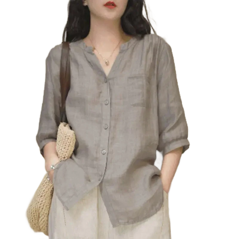 Amar™ Sarah - חולצת חצי שרוול עם מחשוף V