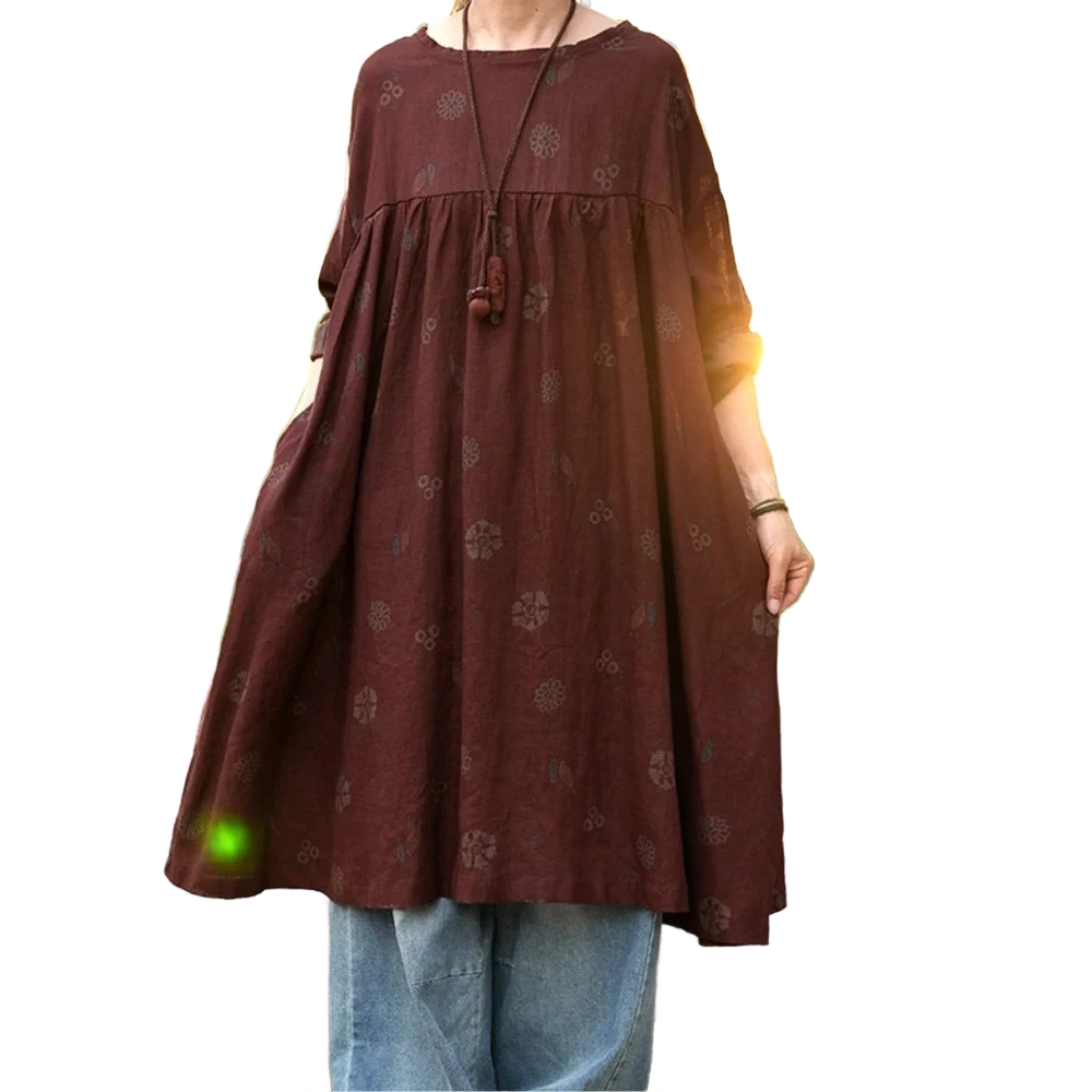 Amar™ Rachel - שמלה משוחררת מודפסת