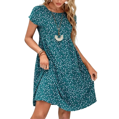 Amar™ Esther שמלת קז'ואל פרחונית מודפסת