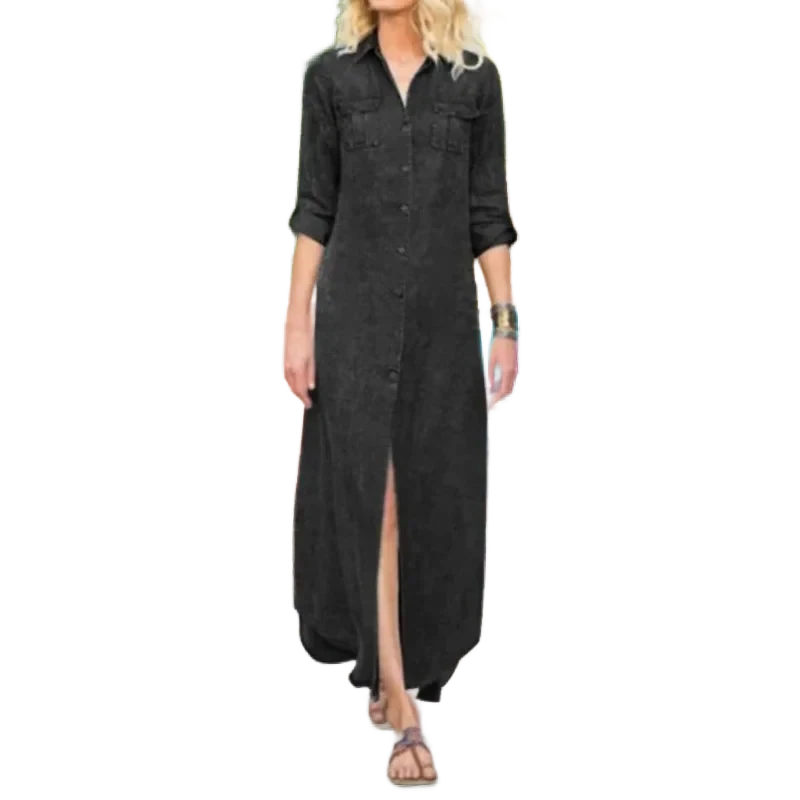 Amar Ronit - שמלת ג'ינס אלגנטית מחמיאה