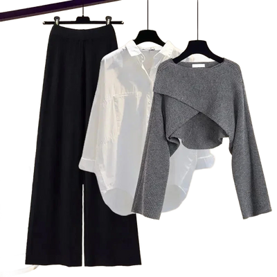 Amar™ Liora - סט תלת-חלקי נוח ורך עם שרוולים ארוכים