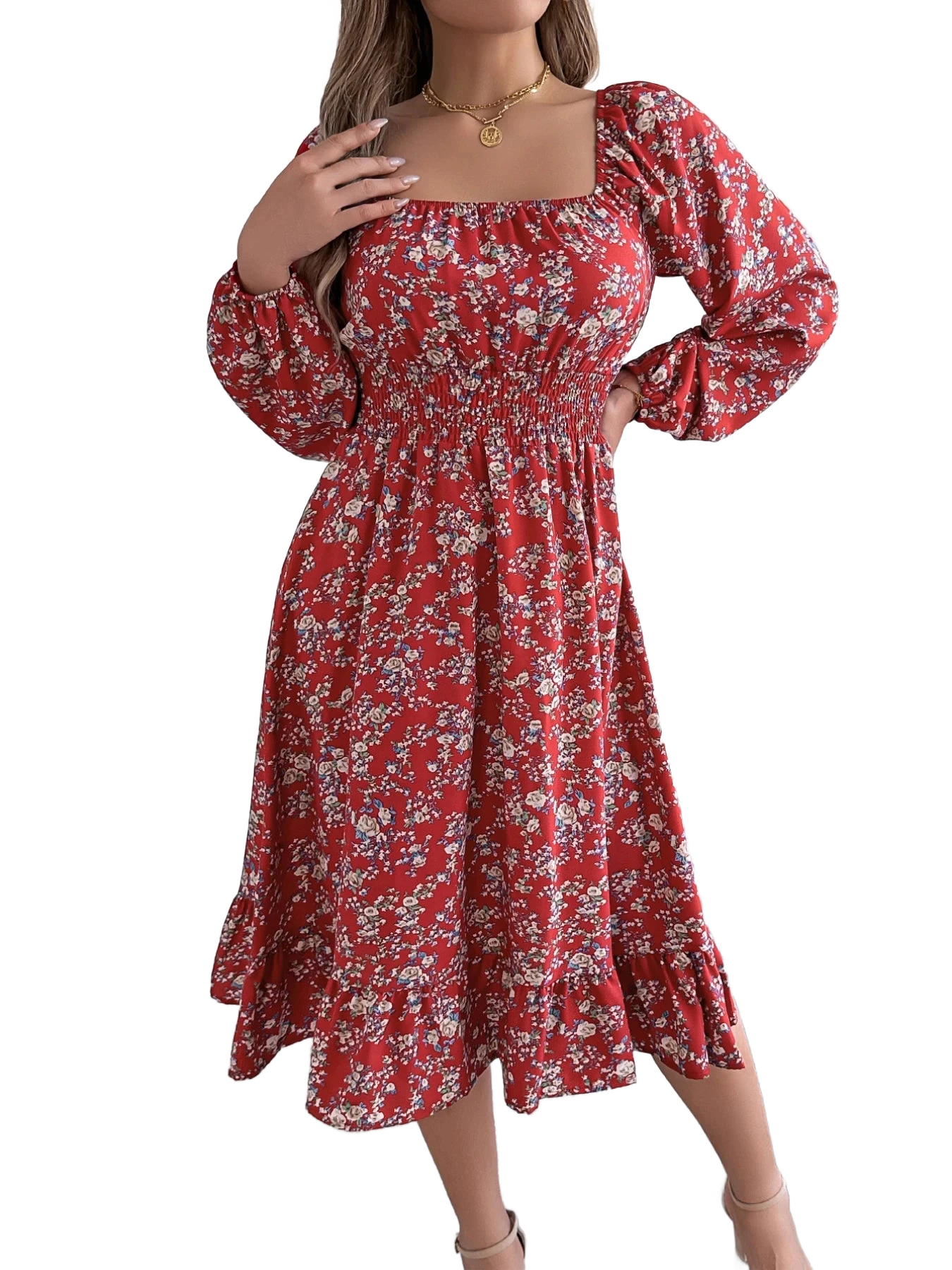 Amar™ Levona - שמלה פרחונית אלגנטית