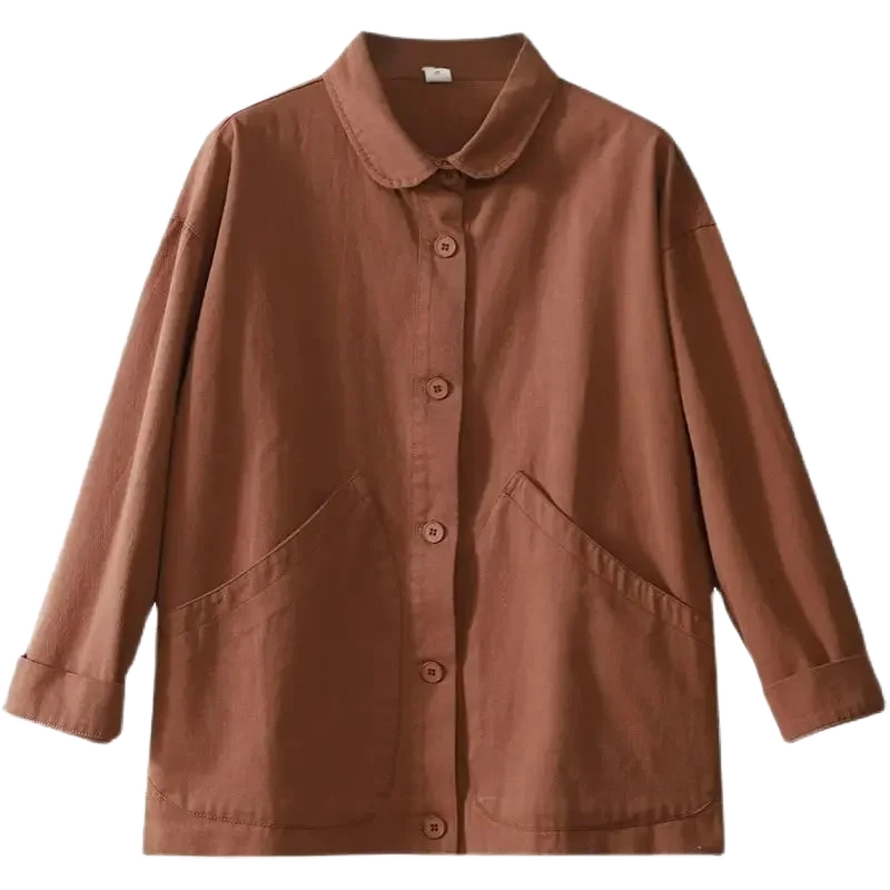 Amar™ Rachel - חולצת שרוול ארוך רפויה עם כיסים