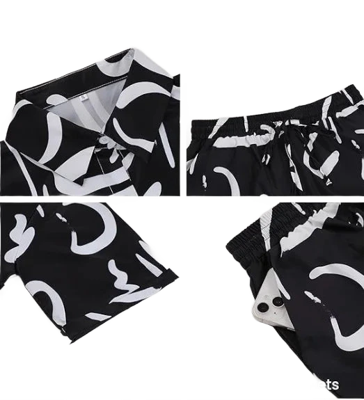 Amar™ Merav - סט חולצה ומכנסיים מודפסים