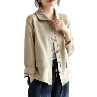 Amar™ Deborah - חולצת צוואר בובתית עם שרוול ארוך