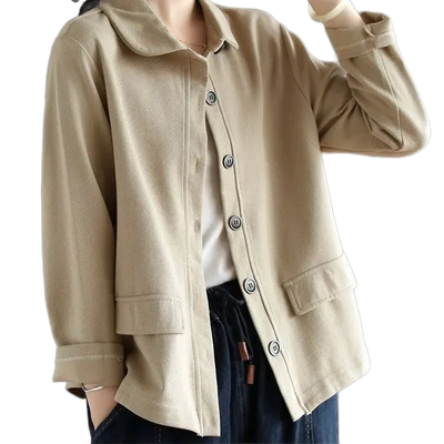 Amar™ Deborah - חולצת צוואר בובתית עם שרוול ארוך