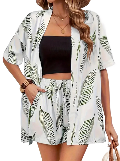 Amar™ Yaara - סט מודפס חולצה ומכנס קצר