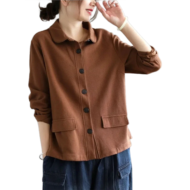 Amar™ Deborah - חולצת צוואר בובתית עם שרוול ארוך