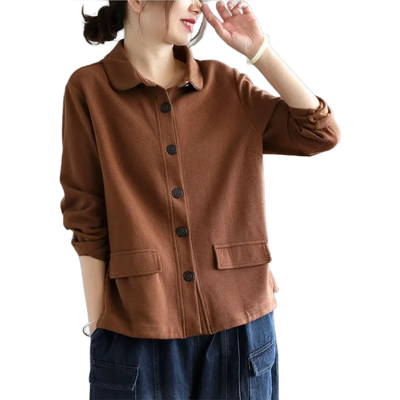 Amar™ Deborah - חולצת צוואר בובתית עם שרוול ארוך