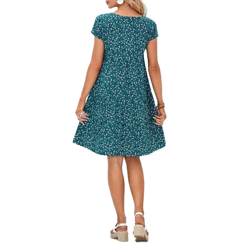 Amar™ Esther שמלת קז'ואל פרחונית מודפסת