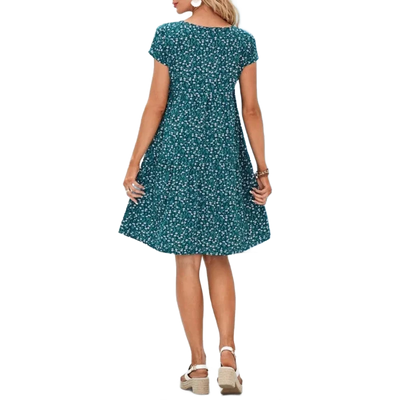 Amar™ Esther שמלת קז'ואל פרחונית מודפסת