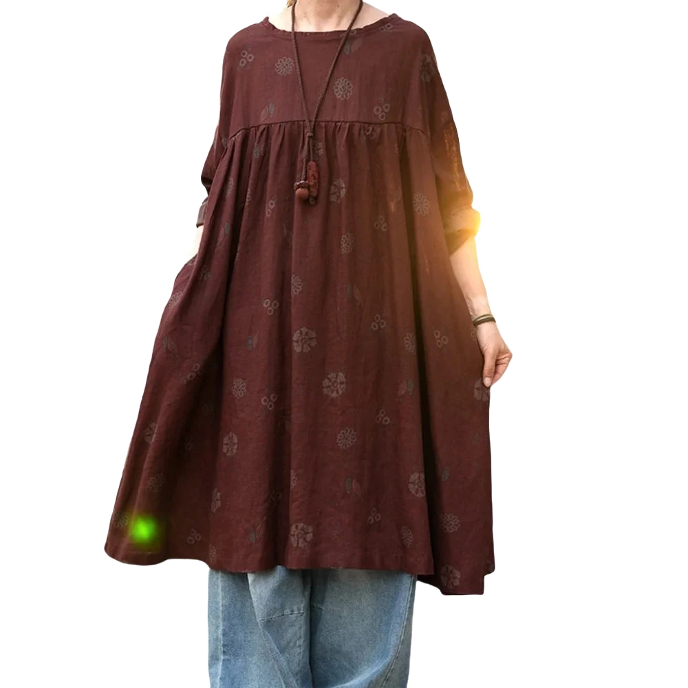 Amar™ Rachel - שמלה משוחררת מודפסת