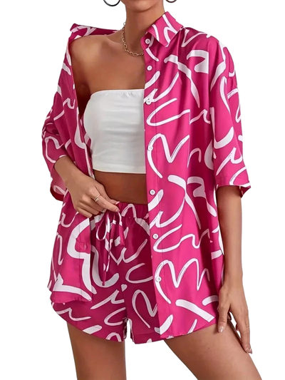 Amar™ Liora - סט חולצה ומכנסיים מודפס