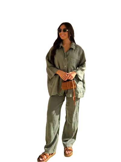 Amar™ Ravit - סט כותנה לין נושם