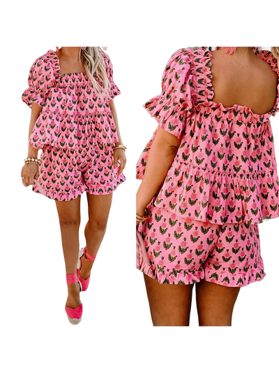 Amar™ Nitza - סט קצר מודפס דו-חלקי