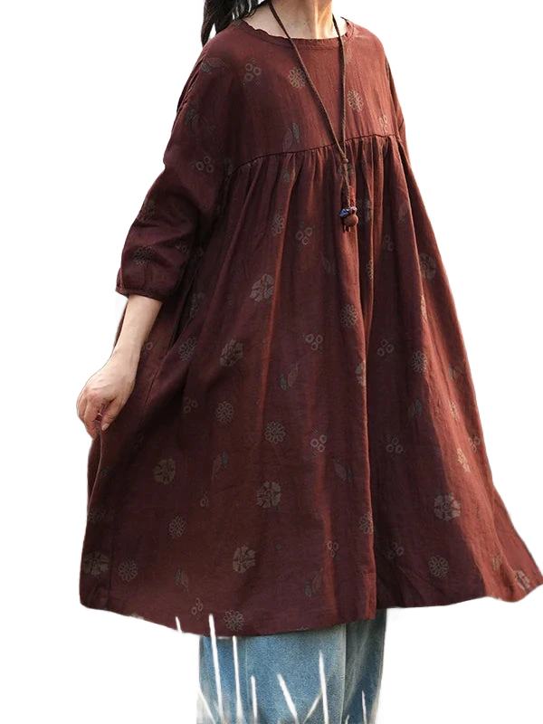 Amar™ Rachel - שמלה משוחררת מודפסת