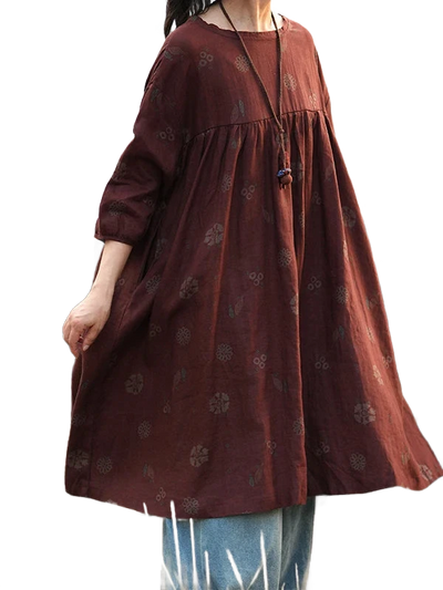 Amar™ Rachel - שמלה משוחררת מודפסת