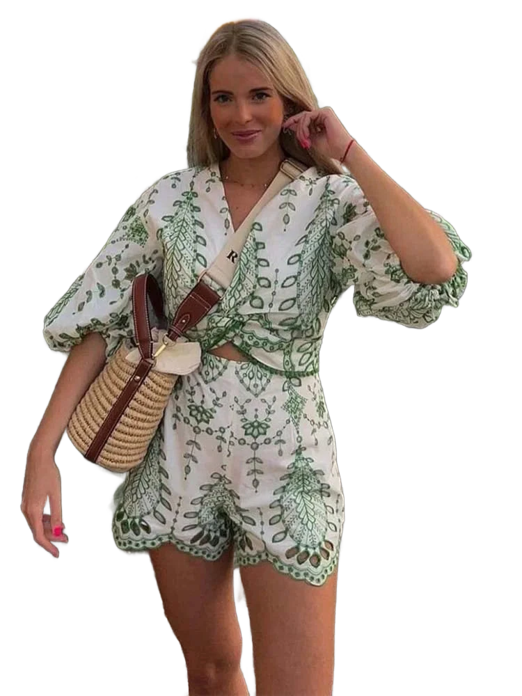 Amar™ Gali - סט חולצה מודפסת ומכנסיים קצרים