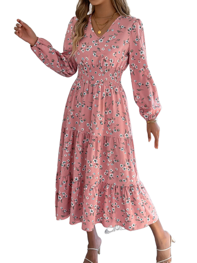 Amar™ Hadar - שמלות מקסי עם V צוואר פרחוניות