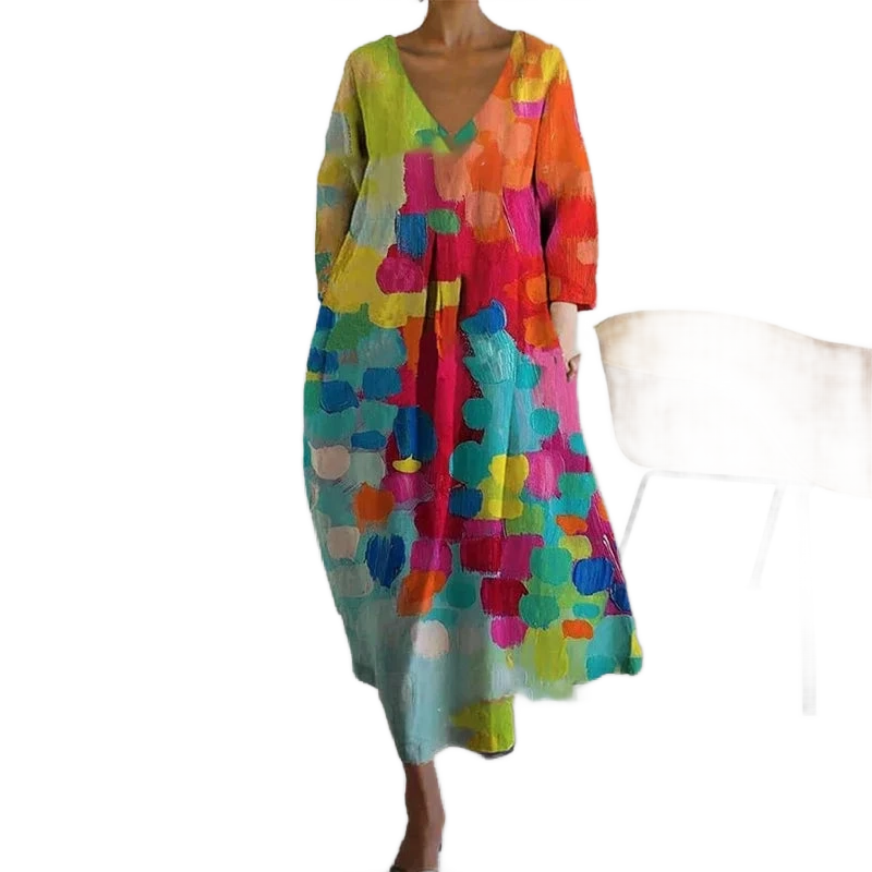 Amar™ Simcha - שמלת הדפס רחבה