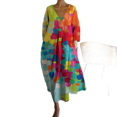 Amar™ Simcha - שמלת הדפס רחבה