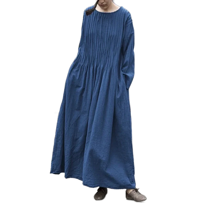 Amar Batya - שמלת כותנה ופשתן משוחררת ונשית