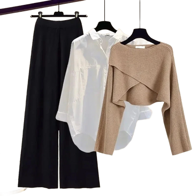 Amar™ Liora - סט תלת-חלקי נוח ורך עם שרוולים ארוכים