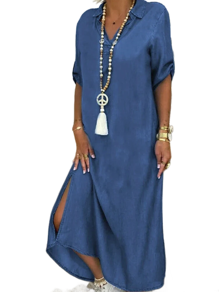 Amar™ Anat - שמלת ג’ינס אלגנטית וקלילה