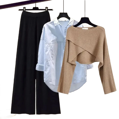 Amar™ Liora - סט תלת-חלקי נוח ורך עם שרוולים ארוכים