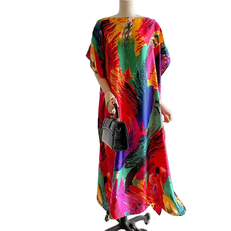 Amar™ Lior - שמלות מקסי מבד סטן פרחוני