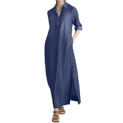 Amar Malka - שמלת ג'ינס מקסי נשית ומרשימה