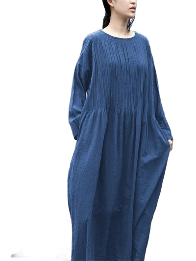 Amar Batya - שמלת כותנה ופשתן משוחררת ונשית