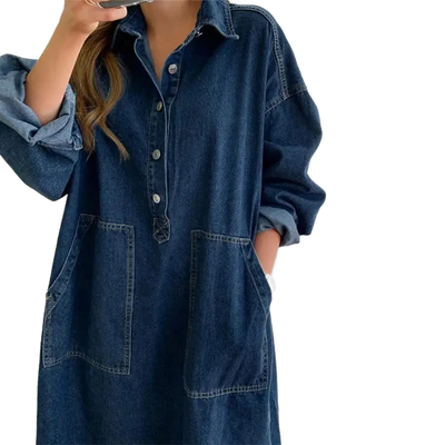 Amar™ Carmela - שמלת ג'ינס מקסי מחמיאה