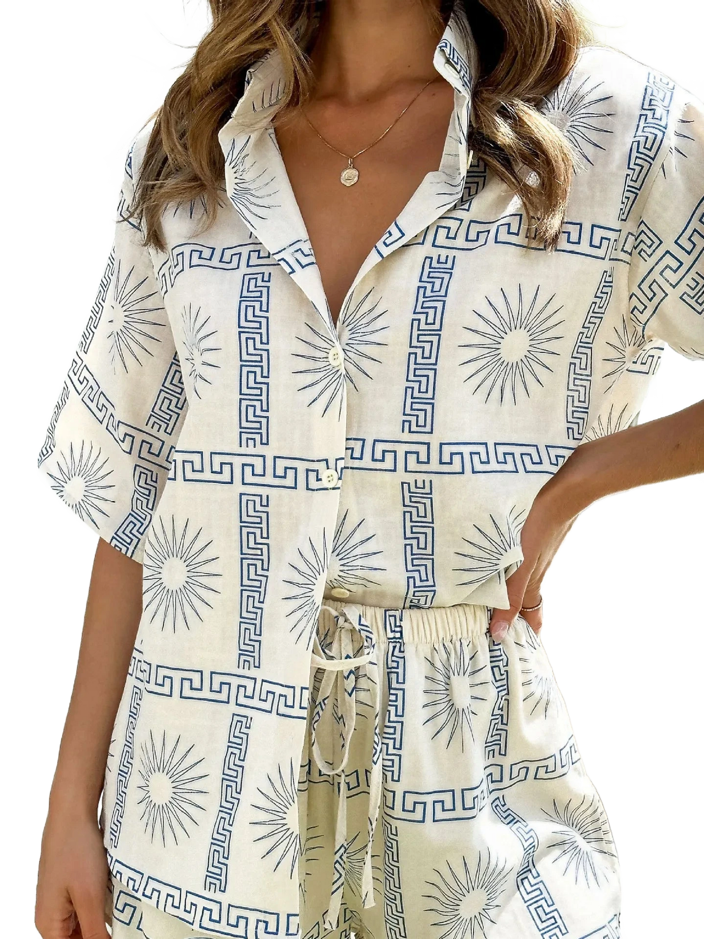 Amar™ Ayala - סט חולצה ומכנסיים מודפס