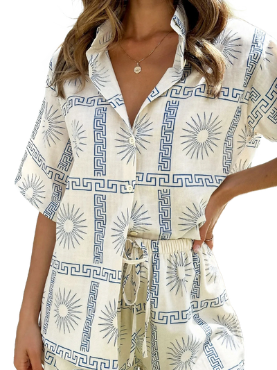 Amar™ Ayala - סט חולצה ומכנסיים מודפס