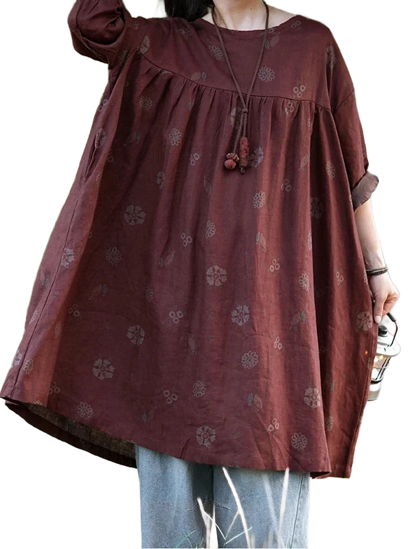 Amar™ Rachel - שמלה משוחררת מודפסת