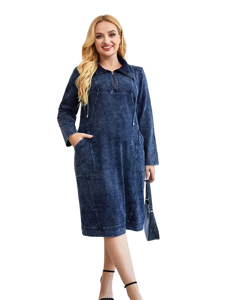 Amar™ Dalia - שמלת ג’ינס מחמיאה ומשוחררת