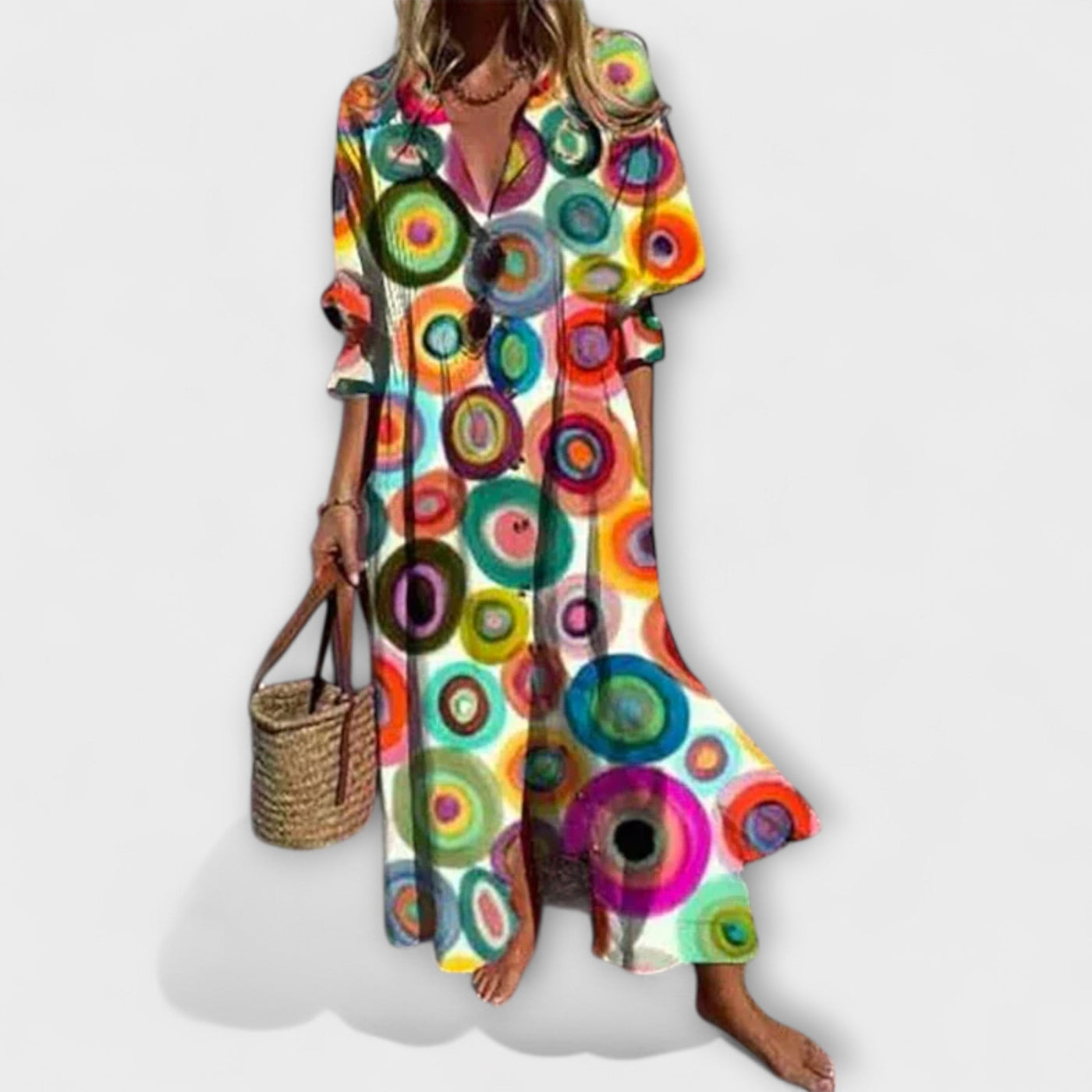 שרית | שמלת מקסי פרחונית ומחמיאה