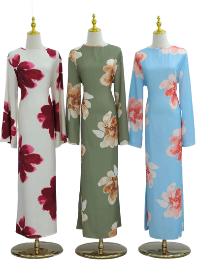 Amar™ Ronit - שמלת קפטן פרחונית יוקרתית